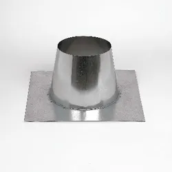dakdoorvoerplaat Ubbink Ubitherm Ø125mm inox vierkant 0-10°